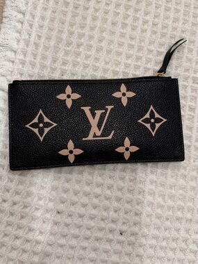 Louis Vuitton Black with Blush Monogram Zip Pouch